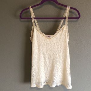 Cute Lined Lace Top Sz Large